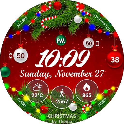 Christmas Lights Watch Face
